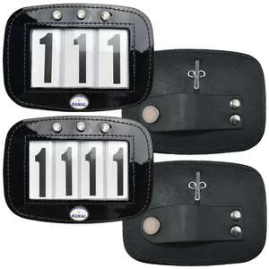 Hamag Patent Leather Bridle Number Holders (Pair)