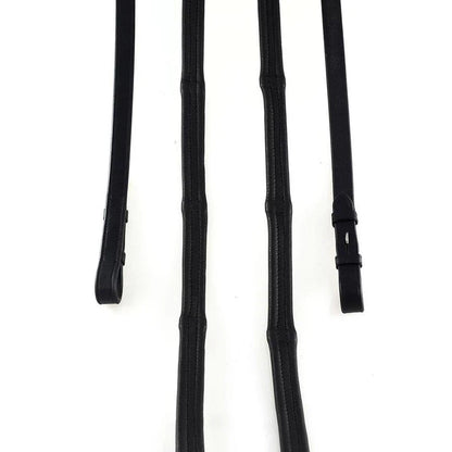 Flexible Fit Padded Leather Reins 5/8 Billets
