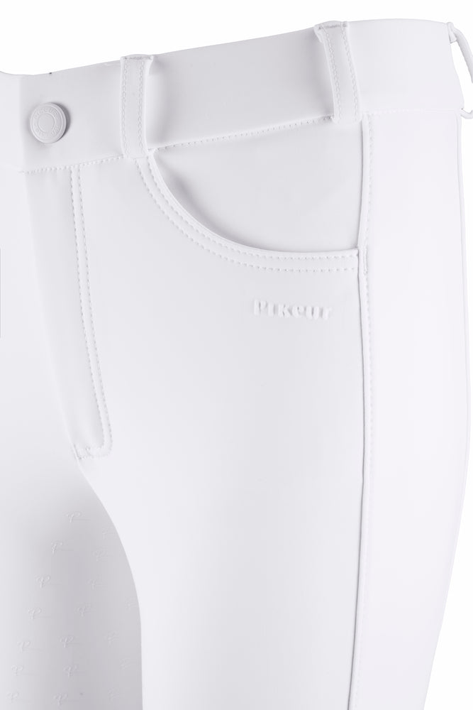 Pikeur Youth Braddy Midwaist GripTec Full Seat - White
