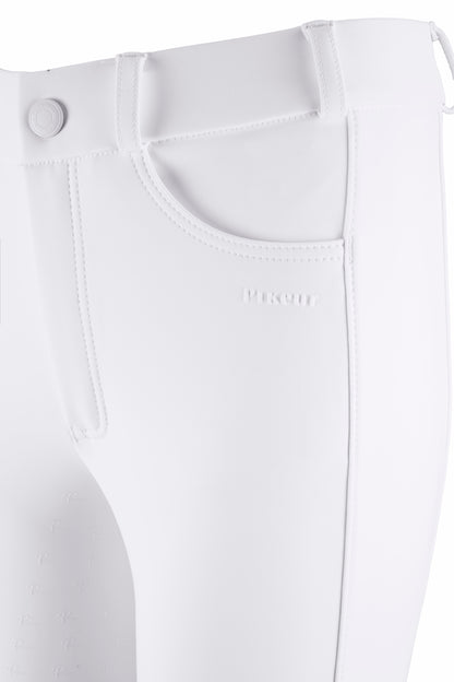 Pikeur Youth Braddy Midwaist GripTec Full Seat - White