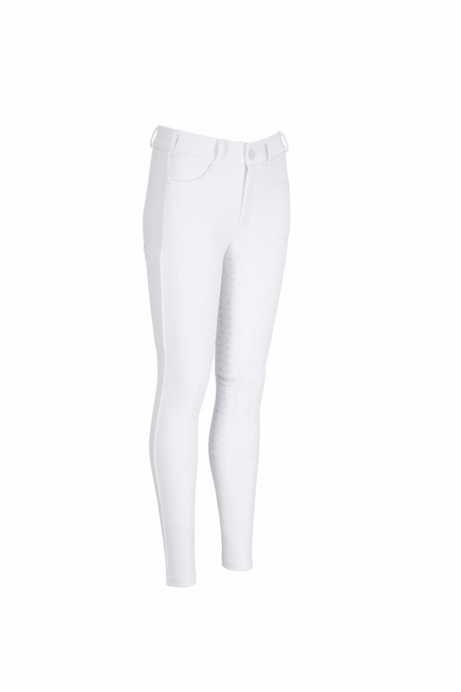 Pikeur Youth Braddy Midwaist GripTec Full Seat - White