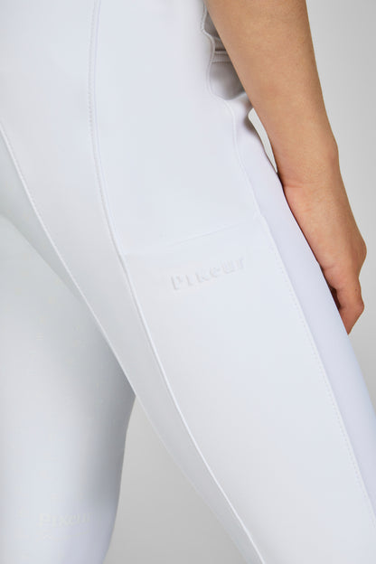 Pikeur Youth Braddy Midwaist GripTec Full Seat - White