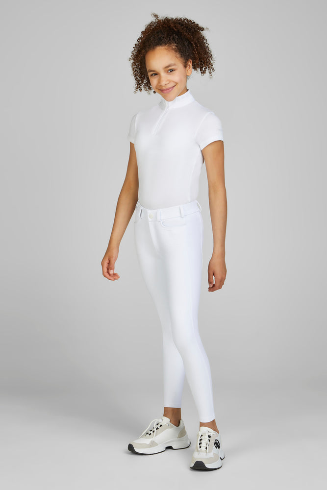 Pikeur Youth Braddy Midwaist GripTec Full Seat - White