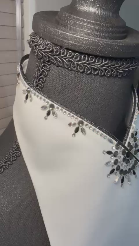 Plastronique Custom Stock Tie Black Glitter Trim Black/Clear Dreamcatcher