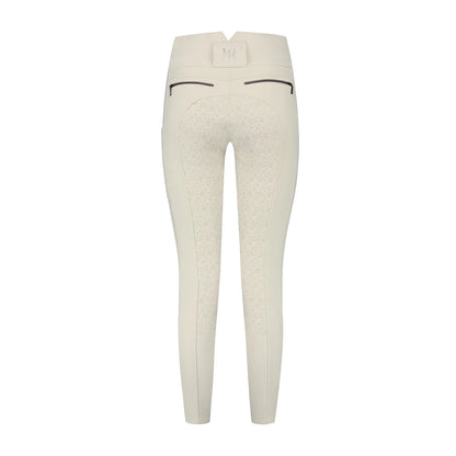 Mrs Ros Amsterdam Riding Breeches - Performance White & Beige