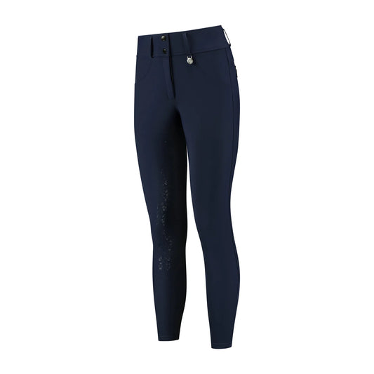 Mrs Ros Amsterdam Riding Breeches - Black & Navy - Size Medium Navy Only