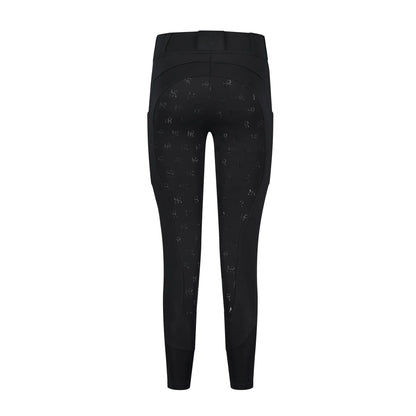 Mrs Ros Softshell Silhouette Riding Breeches - Phantom Black