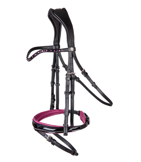 Waldhausen Bridle XLine Black Cranberry